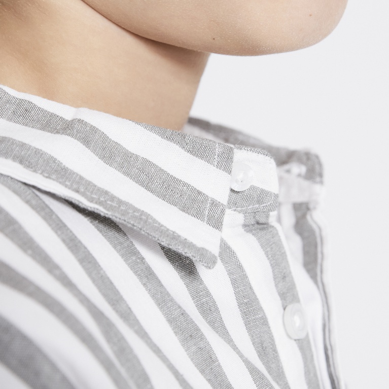Short sleeve linen blend shirt "Tim Striped star"